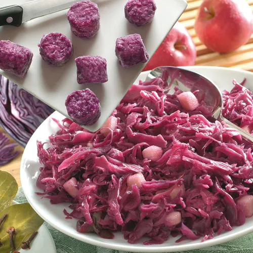 Rotkohl mit Geflügelleber