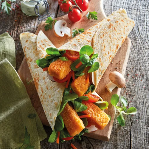 Fischstäbchen Wraps