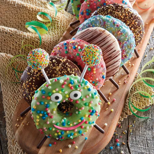 Bunte Donut-Raupe